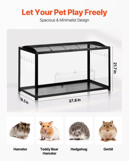 Hamsterbur Habitat 37,8 tum klar gnagare Gerbil-möss smådjurshus