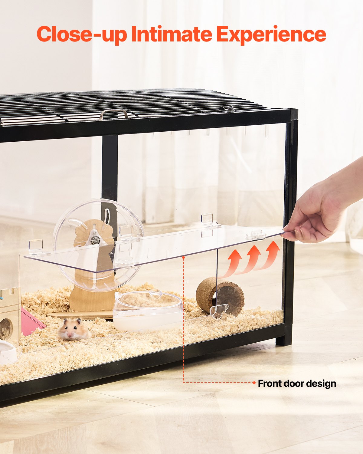 Hamsterbur Habitat 37,8 tum klar gnagare Gerbil-möss smådjurshus