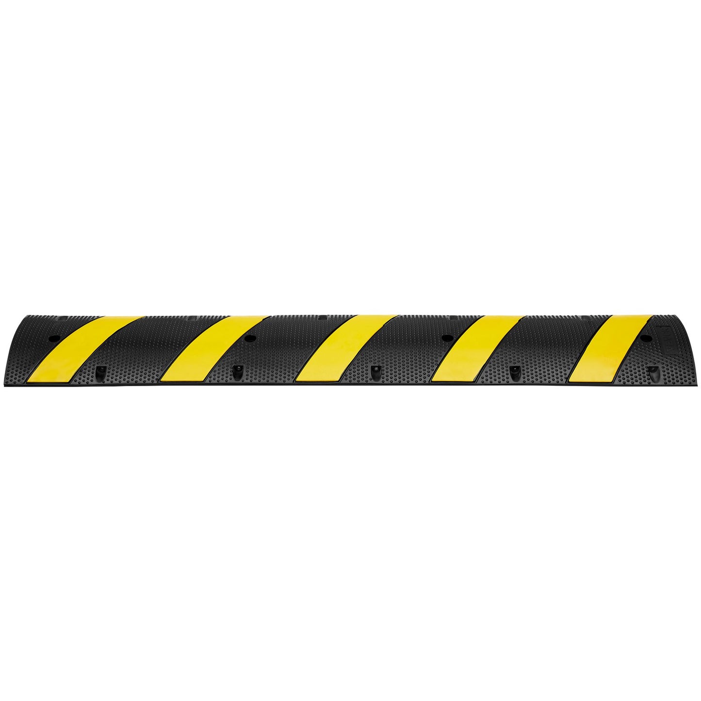 6 ft/72'' Gummihastighetspuckel, 2-kanals, 22000 lbs Lastkapacitet Heavy Duty Trafikfartbult, med högreflekterande gul remsa 4 expansionsskruvar och 1 borr, för asfaltbetonggrusvägar