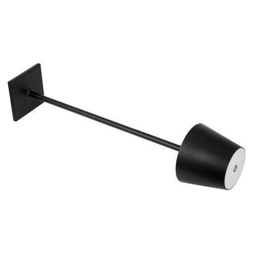 Sladdlös Bordlampa 2 ST Uppladdningsbar Batterilampa Justerbar Höjd Svart