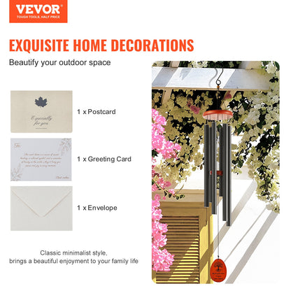 Outdoor Wind Chimes 1042mm Aluminum Memorial Deep Tone Wind Chimes