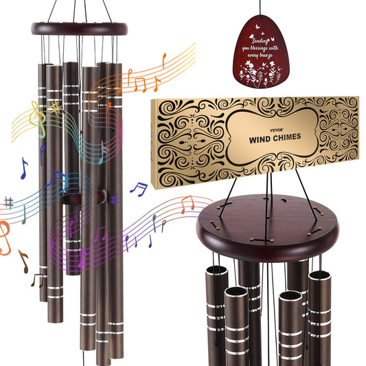 Wind Chimes för utomhus 1067 mm Aluminium Memorial Deep Tone Wind Chimes