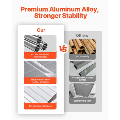 Window Awning Door Awning 48x42 in Aluminum Alloy Awnings for Front Doors