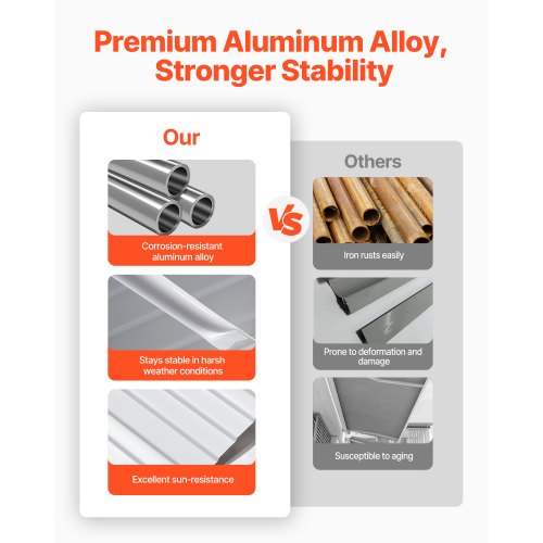 Fenstermarkise Türmarkise 60x42 aus Aluminiumlegierung Markisen für Haustüren