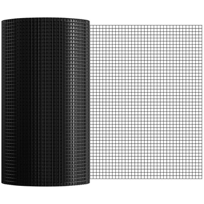 Hårdvaruduk, 24 tum x 100 tum galvaniserad trådnätrulle, 19 gauge kycklingtrådsstängselrulle, vinylbeläggning metalltrådsnät för hönshusbarriär, kaninormstaket, fjäderfäinhägnader