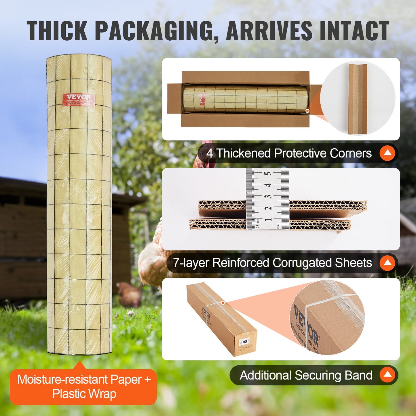 Hardware Cloth, 36 Inch x 50 Inch Galvanized Wire Mesh Roll, 16 Gauge Chicken Wire Fence Roll, Vinyl Coating Metal Wire Mesh for Chicken Coop Barrier, Rabbit Worm Fence, Poultry Enclosures
