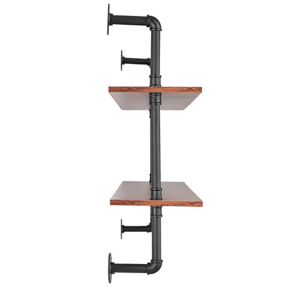 Industrial Pipe Hylla 2 Tier 48x 9,84in Väggfäste för kök sovrum