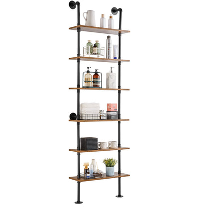 Industrial Pipe Hylla 6 Tier 24x9,84in Väggfäste för kök sovrum
