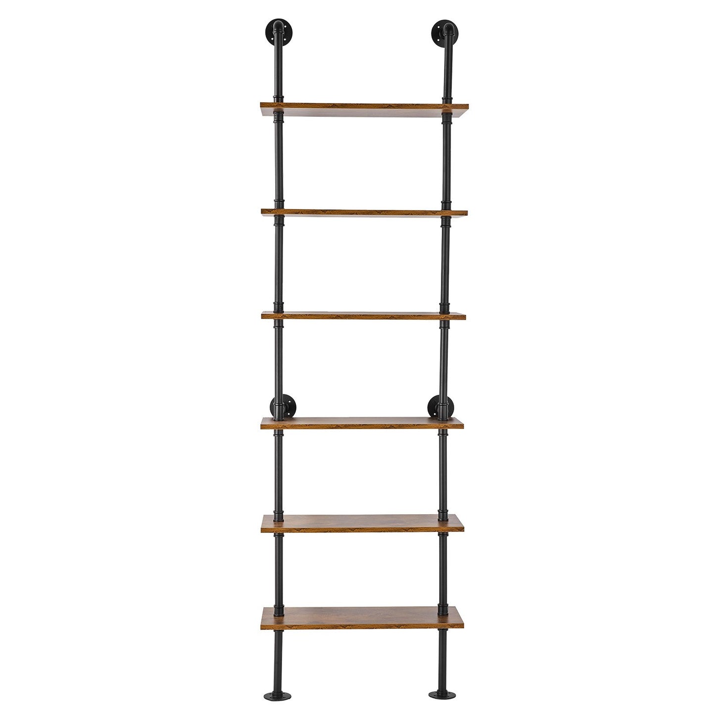 Industrial Pipe Hylla 6 Tier 24x9,84in Väggfäste för kök sovrum