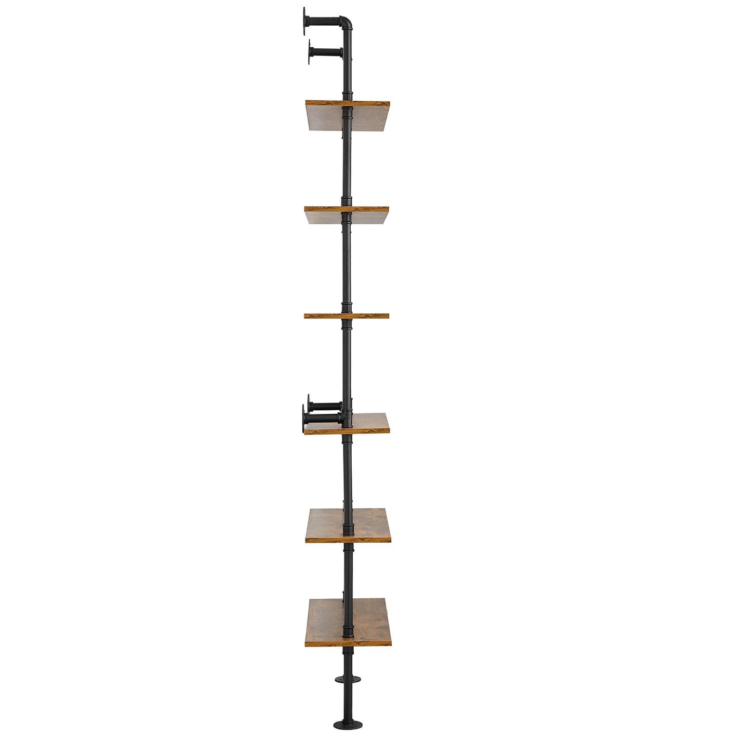 Industrial Pipe Hylla 6 Tier 24x9,84in Väggfäste för kök sovrum