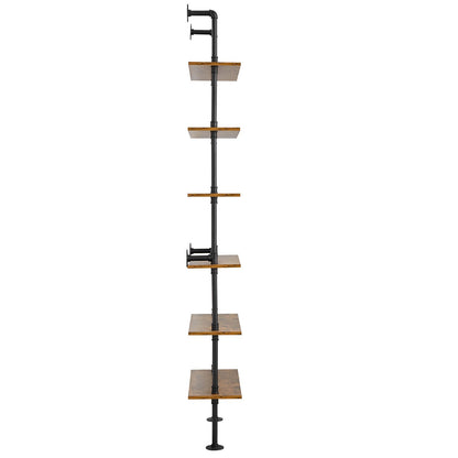 Industrial Pipe Hylla 6 Tier 24x9,84in Väggfäste för kök sovrum