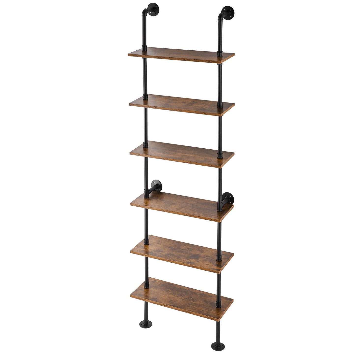 Industrial Pipe Hylla 6 Tier 24x9,84in Väggfäste för kök sovrum