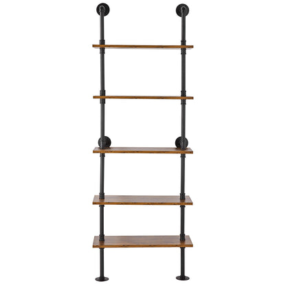 Industrial Pipe Hylla 5 Tier 24x9.84in Väggfäste för kök sovrum