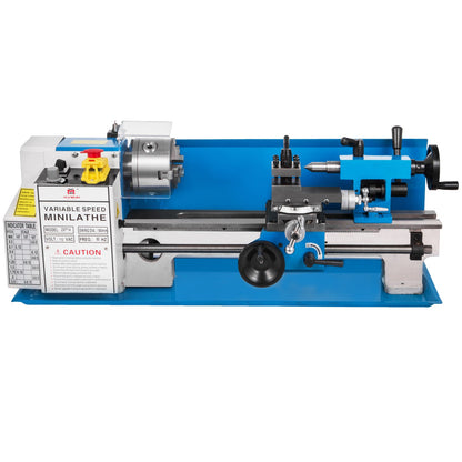 Mini Metal Lathe 550W Variable Speed Metal Lathe 50 to 2500 Rpm Precision Mini Bench Lathe 7x14 Inch for Mini Precision Parts Machining Sample Processing Modeling Works