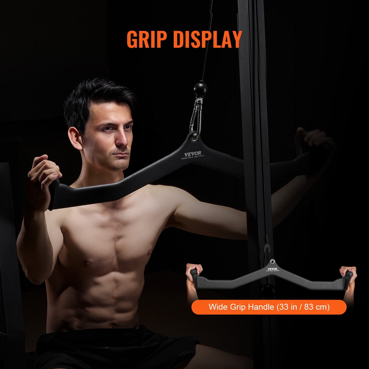 LAT Pulldown Bar Tricep Handtag Attachment V-bar kabelmaskin för hemmagym
