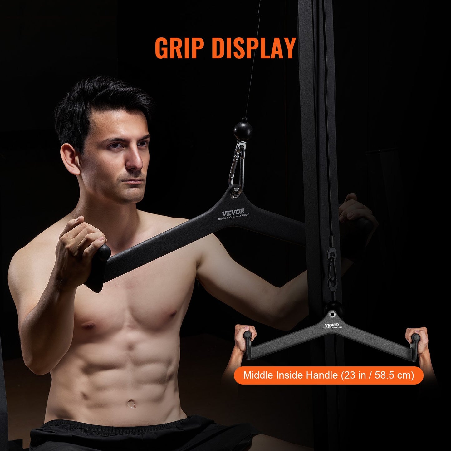 LAT Pulldown Bar Tricep Handle Attachment V-bar Cable Machine for Home Gym
