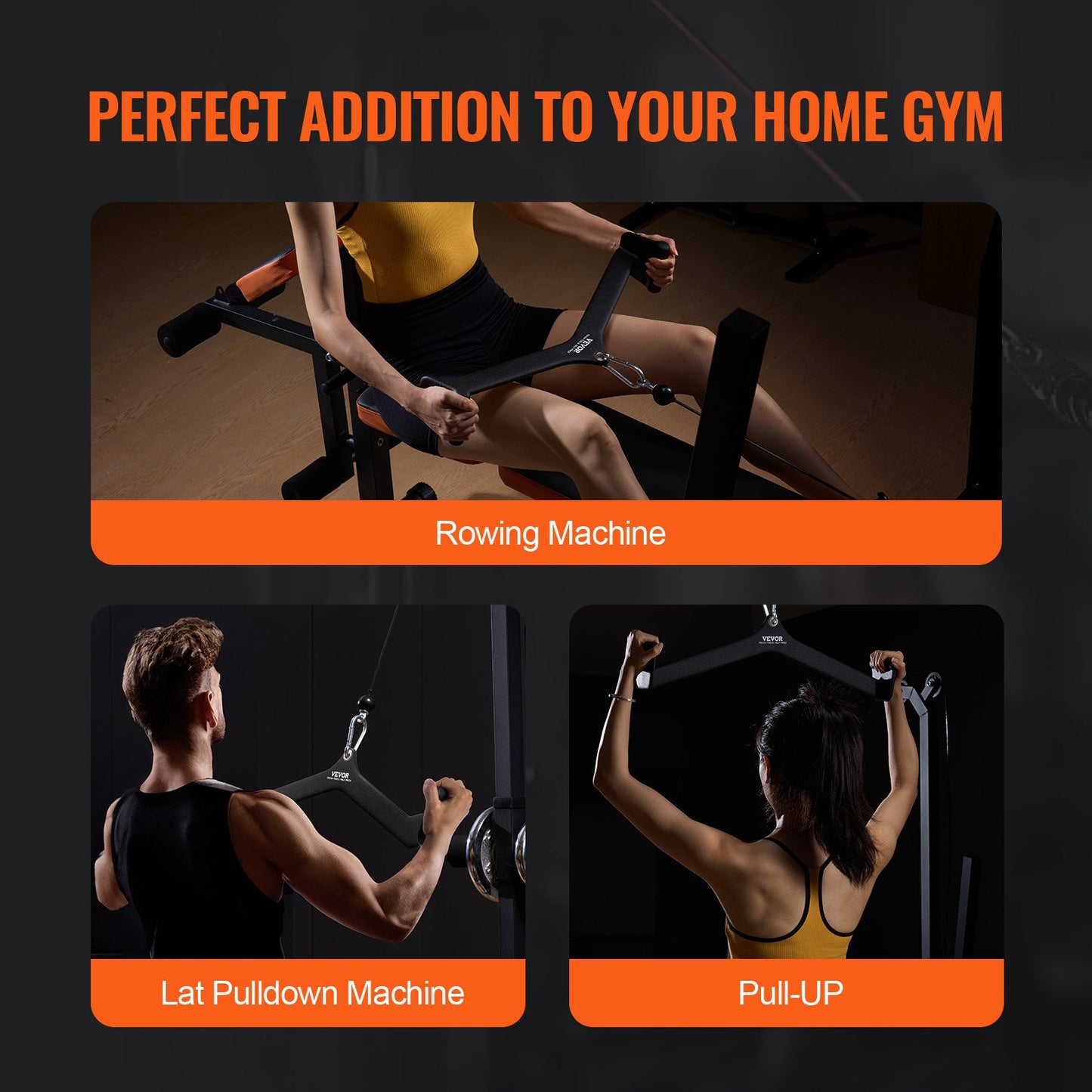 LAT Pulldown Bar Tricep Handle Attachment V-bar Cable Machine for Home Gym