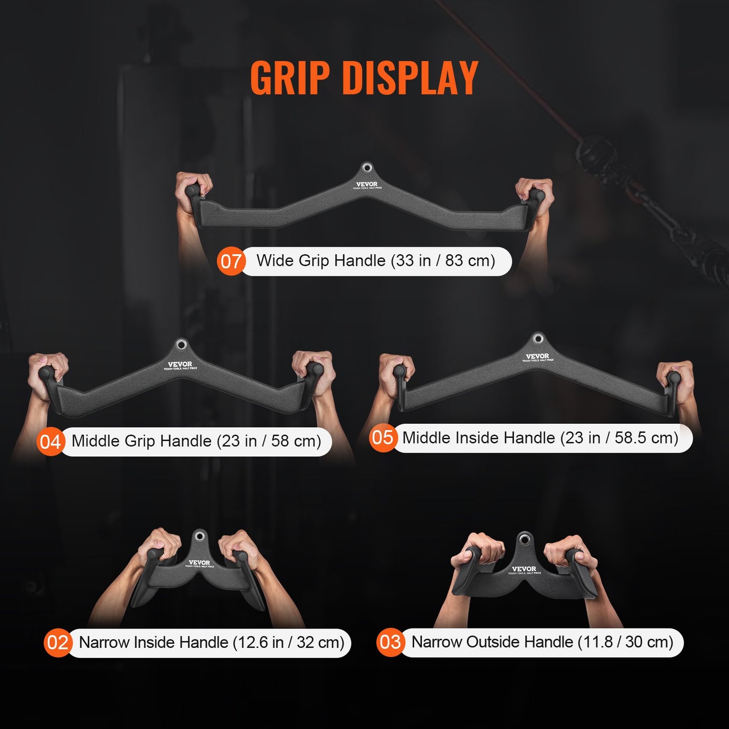 LAT Pulldown Bar Griff Befestigung V-bar T-bar Kabel Maschine für Home Gym