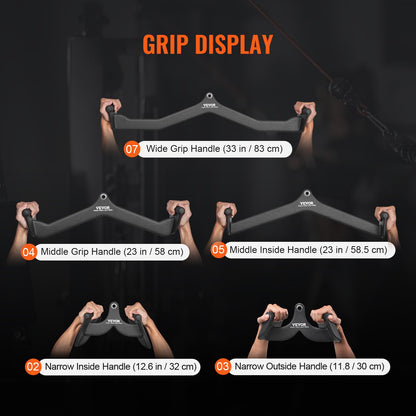 LAT Pulldown Bar Griff Befestigung V-bar T-bar Kabel Maschine für Home Gym