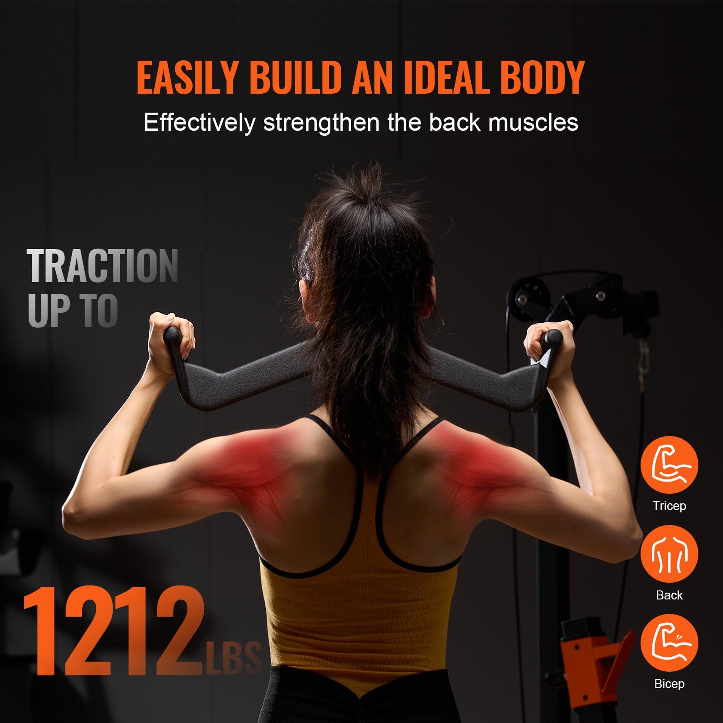 LAT Pulldown Bar Griff Befestigung V-bar T-bar Kabel Maschine für Home Gym