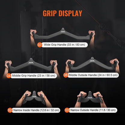 LAT Pulldown Bar Griff Befestigung V-bar T-bar Kabel Maschine für Home Gym