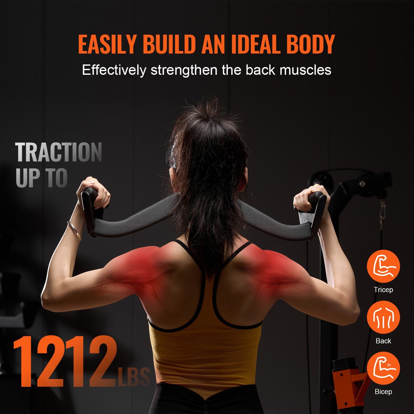 LAT Pulldown Bar Griff Befestigung V-bar T-bar Kabel Maschine für Home Gym