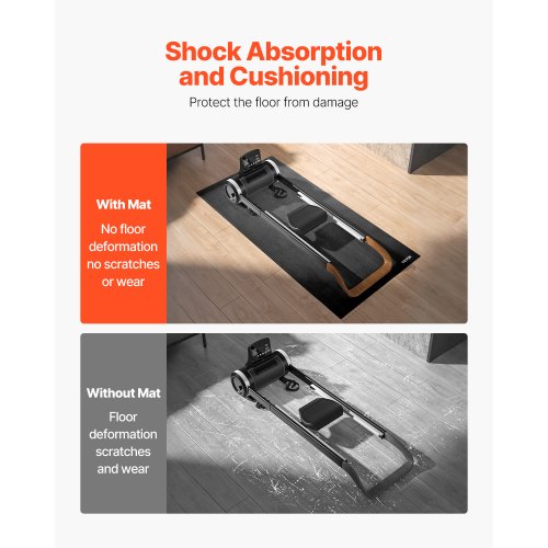 Treadmill mat for carpet 6 mm thick 760x1525 mm exercise mat for equipment