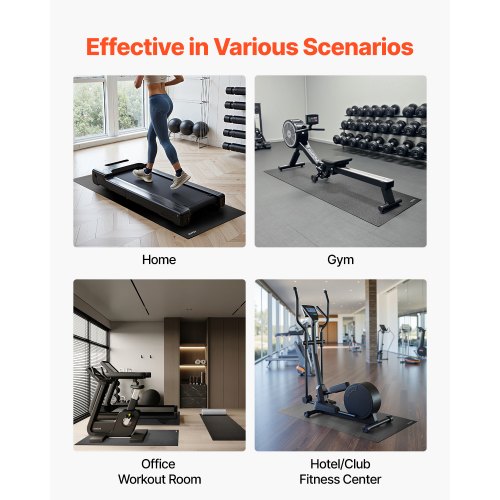 Treadmill mat for carpet 6 mm thick 760x1525 mm exercise mat for equipment