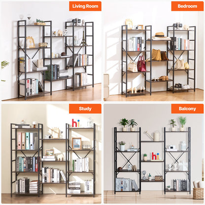 Metall bokhylla Rustik bokhylla 11-vånings för vardagsrum Sovrum & kontor