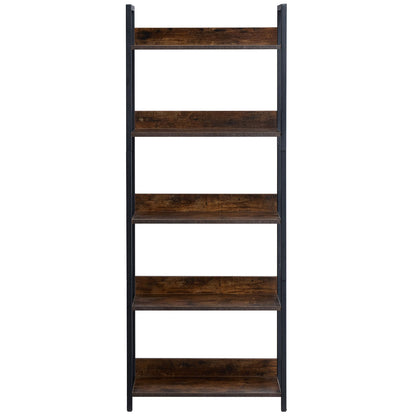 Metal Bookcase Open Bookcase 5-Level for Living Room Bedroom &amp; Office