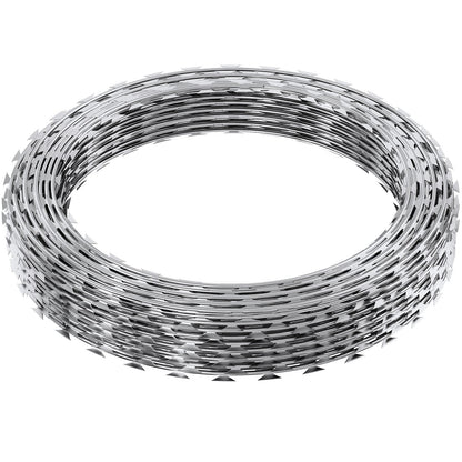 Razor Wires, 147 ft Razor Taggtråd, 3 Rolls Razor Wire Fäktning Razor Razor staket, Razor Ribbon Taggtråd Galvaniserat Razor Wire staket, Rolls Razor for Garden