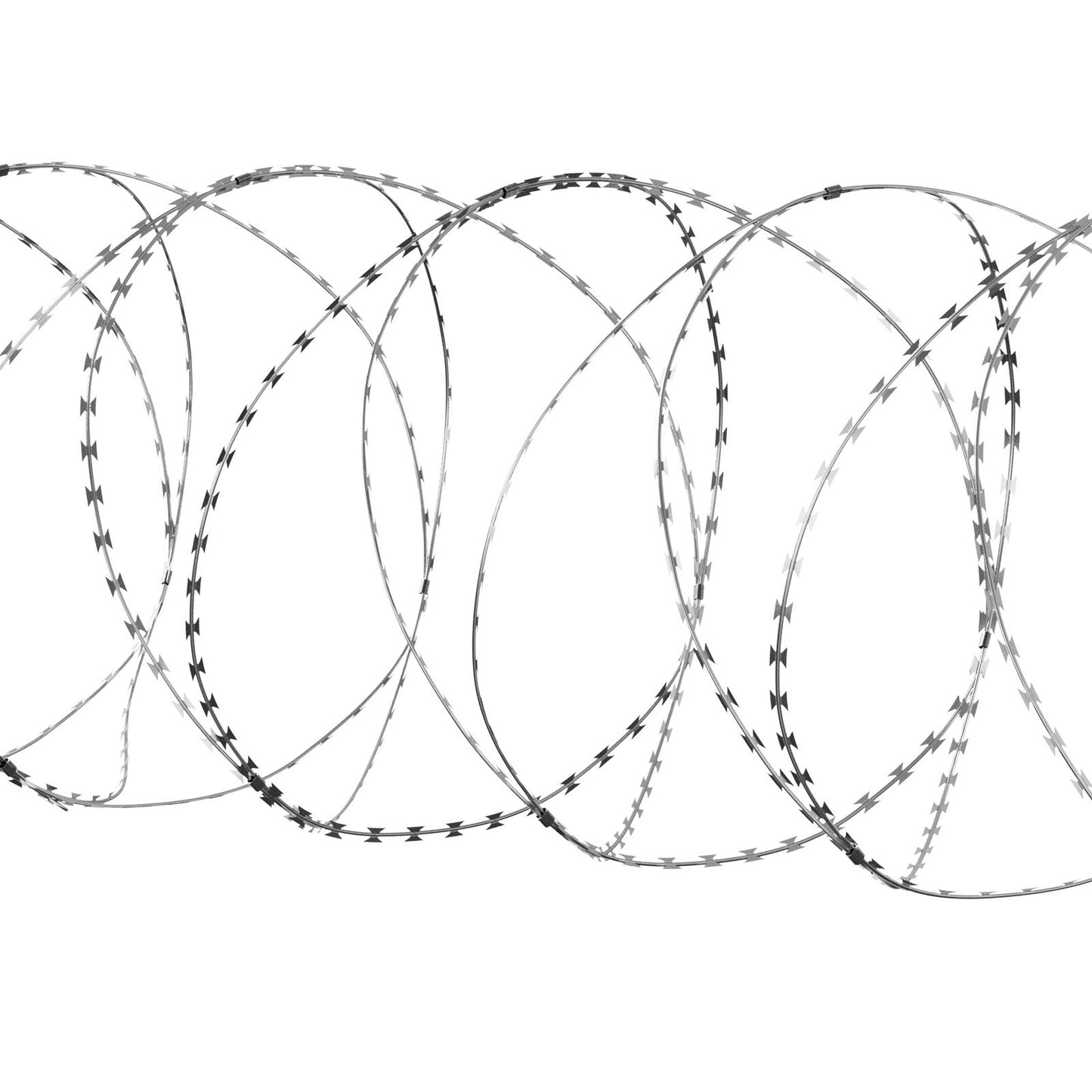 Razor Wires, 147 ft Razor Barbed Wire, 3 Rolls Razor Wire Fence Razor Fence, Double Spiral Razor Ribbon Barbed Wire Galvanized Razor Wire Fence, Rolls Razor for Garden