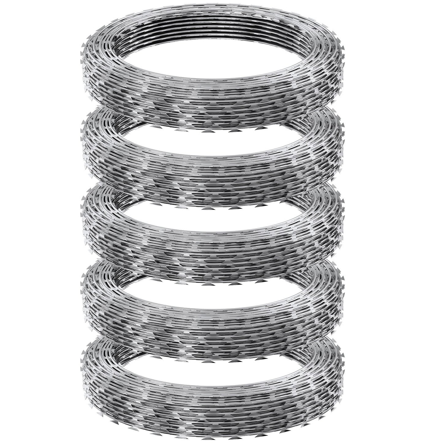Razor Wires, 246 ft Razor Taggtråd, 5 Rolls Razor Wire Fäktning Razor Razor staket, Razor Ribbon Taggtråd Galvaniserat Razor Wire staket, Rolls Razor for Garden