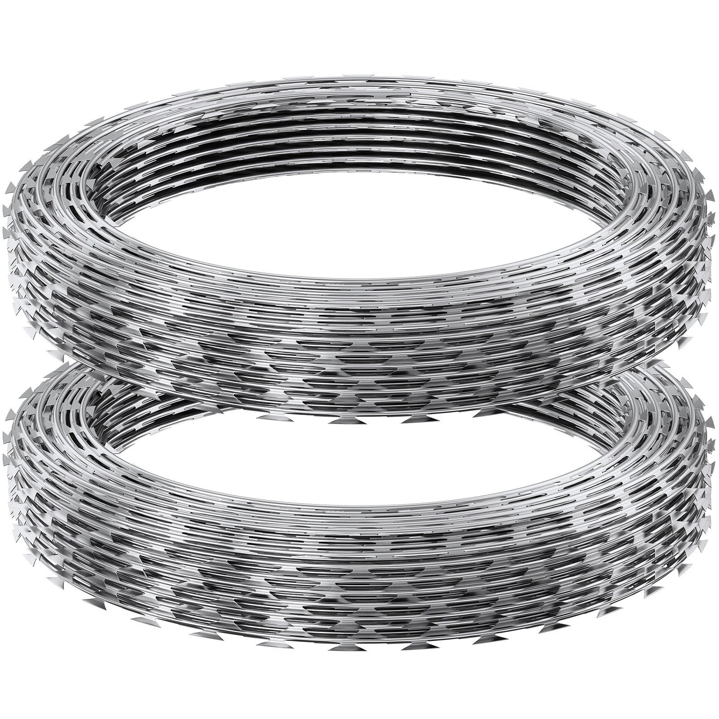 Stacheldraht, 30 m, 2 Rollen Stacheldrahtzaun, Stacheldrahtband, Stacheldraht, verzinkter Stacheldrahtzaun, Rollen für den Garten