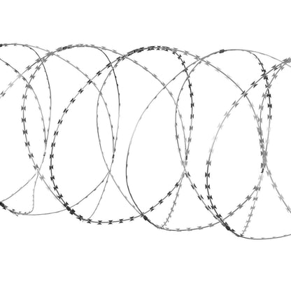 Stacheldraht, 30 m langer Stacheldraht, 2 Rollen Stacheldrahtzaun, Doppelspiral-Stacheldrahtband, verzinkter Stacheldrahtzaun, Rollen für den Garten