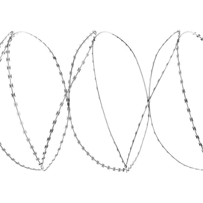 Stacheldraht, 30 m langer Stacheldraht, 2 Rollen Stacheldrahtzaun, Doppelspiral-Stacheldrahtband, verzinkter Stacheldrahtzaun, Rollen für den Garten