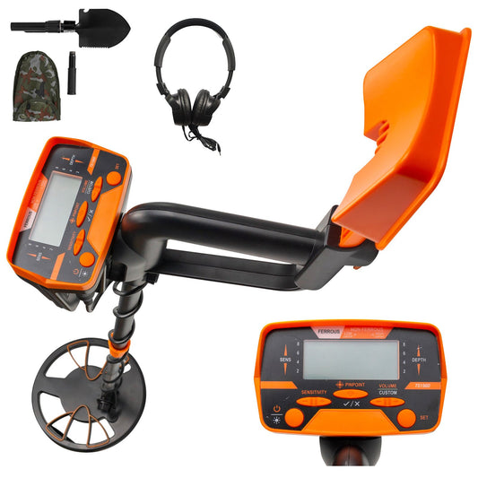 Yellow Metal Detector 3010 Vattentät Disc Metalldetektorer Undervatten Underground Högprecision LCD-skärm Metalldetektor för vuxna och barn Automatisk detektor för hörlurar