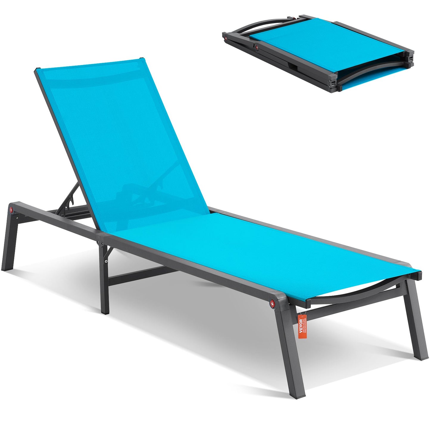Chaise Lounge Chair Outdoor Patio Lounge Chair with adjustable 5 position