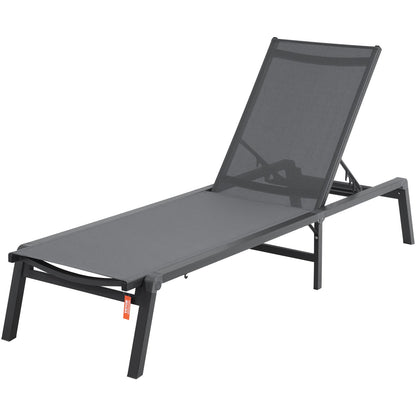 Chaise Lounge Chair Outdoor Patio Lounge Chair with adjustable 5 position