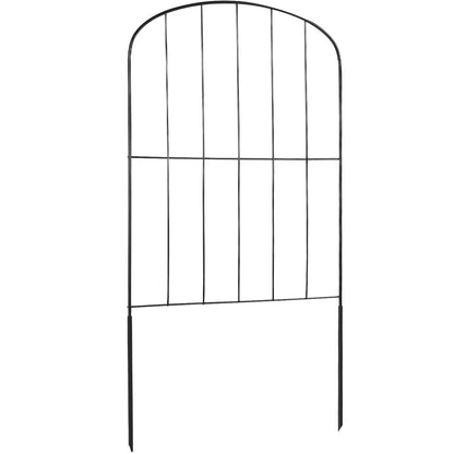 Garden Fence, No Dig Fence 24''(H)x13''(L) Animal Barrier Fence, Decorative Underground Garden Fence with 2 Inch Spike Spacing, Metal Dog Fence for Yard and Patio, 28-Pack