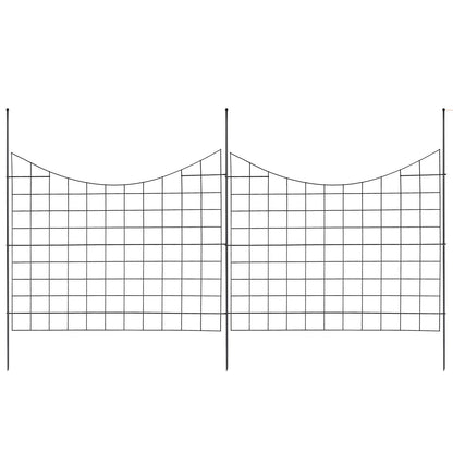 Trädgårdsstaket, inget grävstaket 36,6''(H)x29,5''(L) djurbarriärstaket, dekorativt underjordiskt trädgårdsstaket med 2,5 tums spikavstånd, hundstaket i metall för gården och uteplatsen, 5-pack