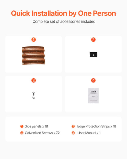 Metal Raised Garden Bed 2x1 Foot 3 Pcs Outdoor Galvanized Planter Wood Grain