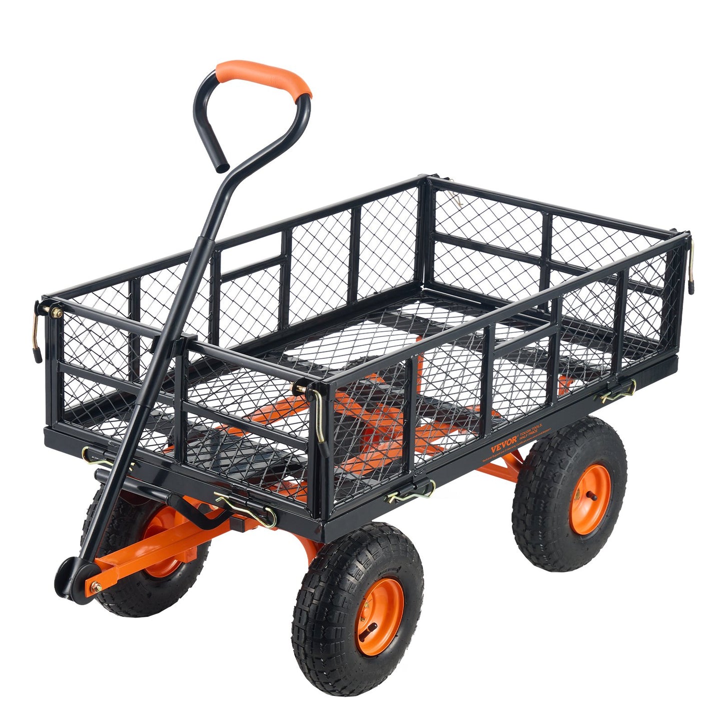 Trädgårdsdumpvagn Kraftig metallgårdsvagnar och vagnar 400 lbs Loading