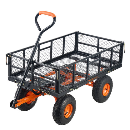 Trädgårdsdumpvagn Kraftig metallgårdsvagnar och vagnar 400 lbs Loading