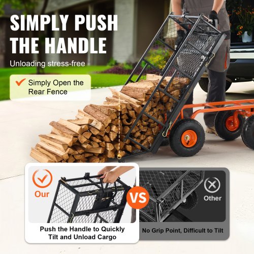 garden dump cart Heavy duty metal garden carts and wagons 880 lbs Loading | EU