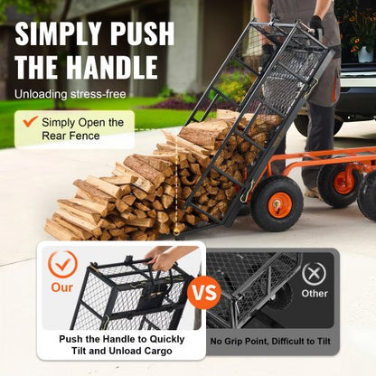 garden dump cart Heavy duty metal garden carts and wagons 880 lbs Loading | EU
