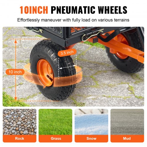 garden dump cart Heavy duty metal garden carts and wagons 880 lbs Loading | EU