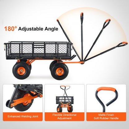 garden dump cart Heavy duty metal garden carts and wagons 880 lbs Loading | EU