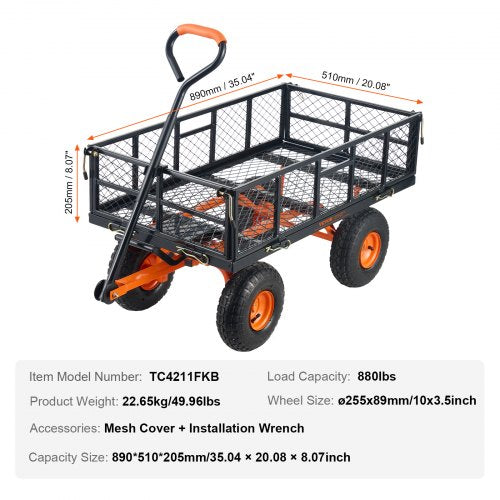 garden dump cart Heavy duty metal garden carts and wagons 880 lbs Loading | EU