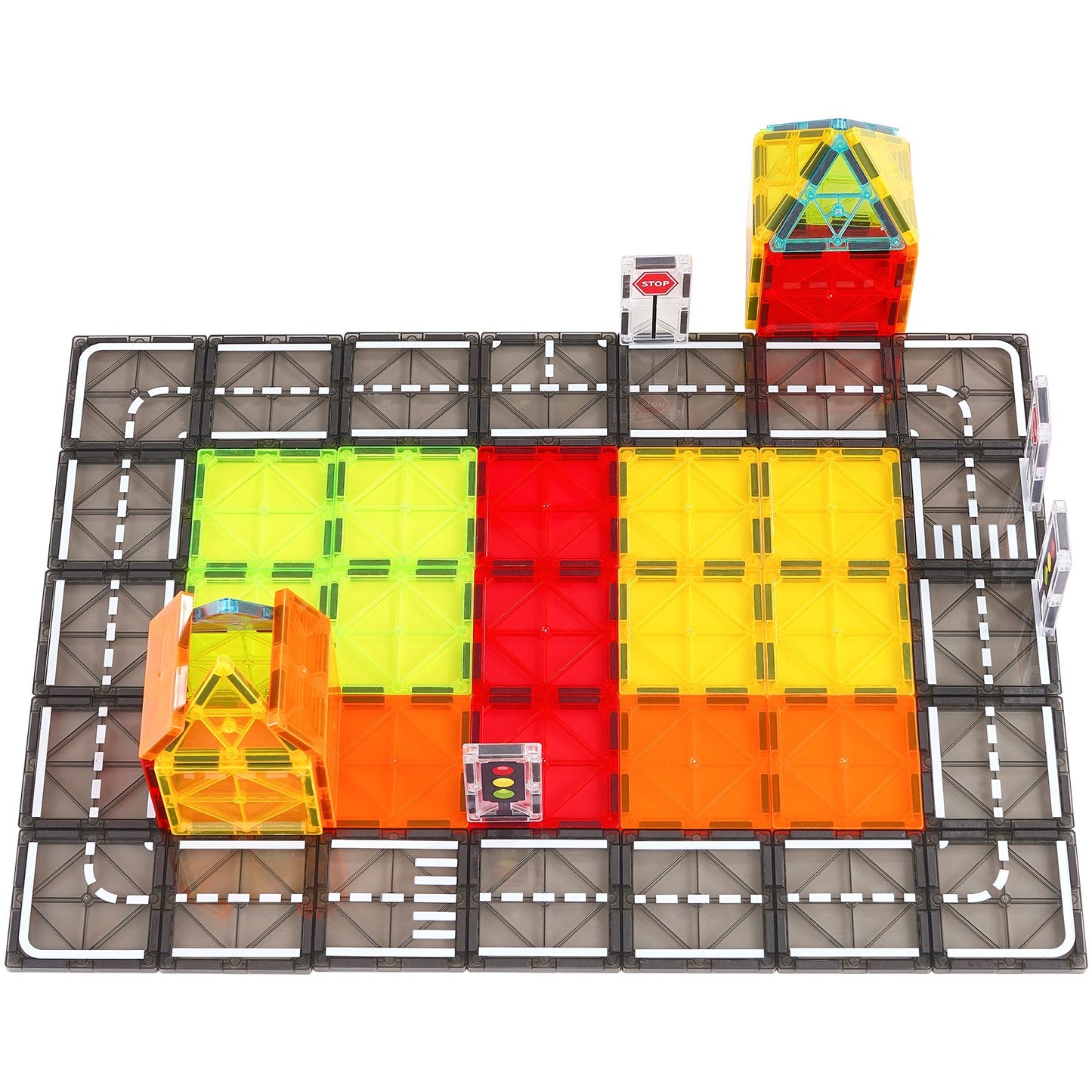 Magnetiska plattor Magnetisk byggleksak 56 ST Magnetblock för barn 3D-set